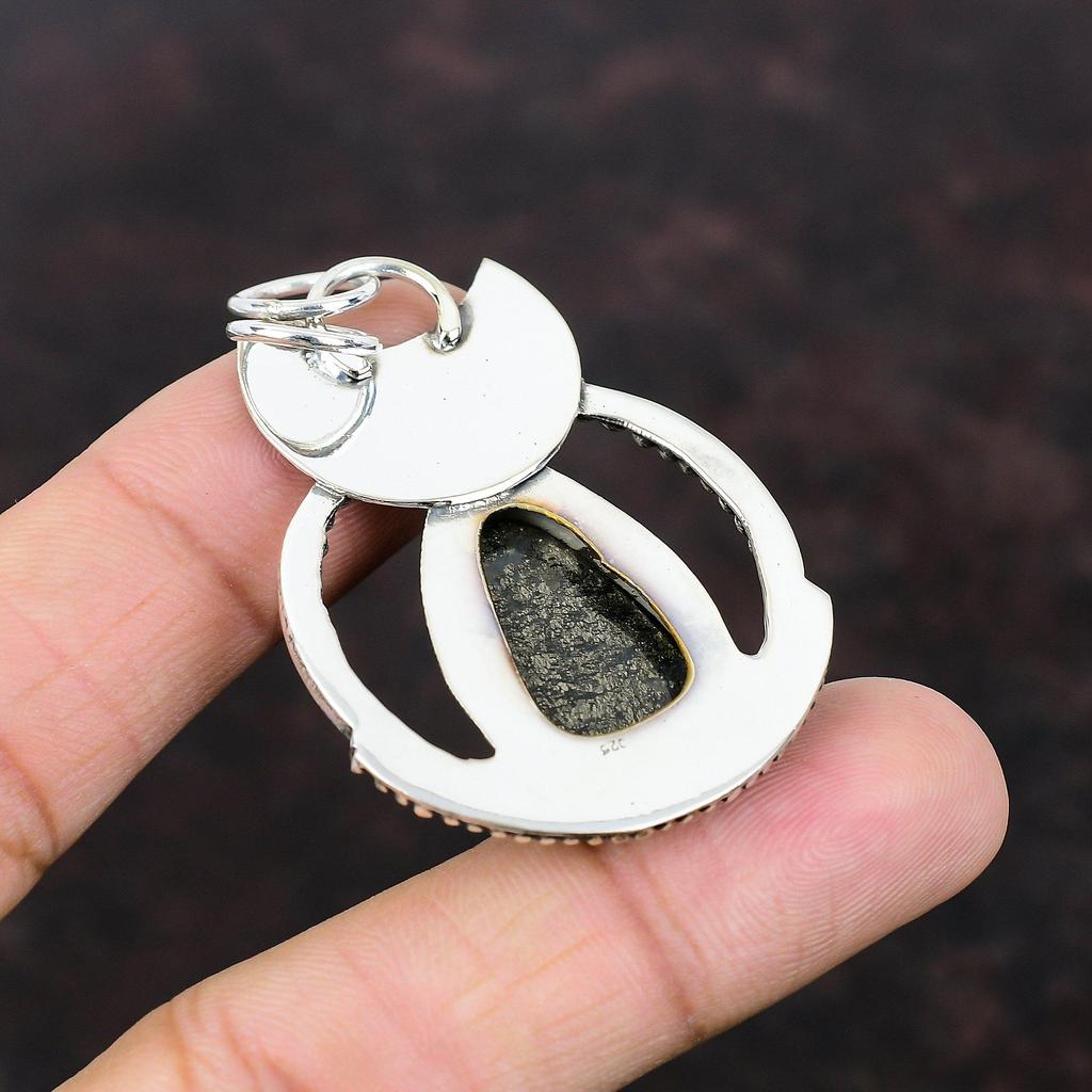 Marcasite Pendant Handmade Jewelry Real Gemstone Pendant 925 Sterling Silver Pendant Marcasite Jewelry Gift For Her Beautiful Silver Jewelry