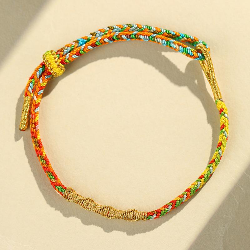 Handmade Zodiac Year of the Horse Red String Bracelet - Ethnic Style Woven Thread for Men & Women