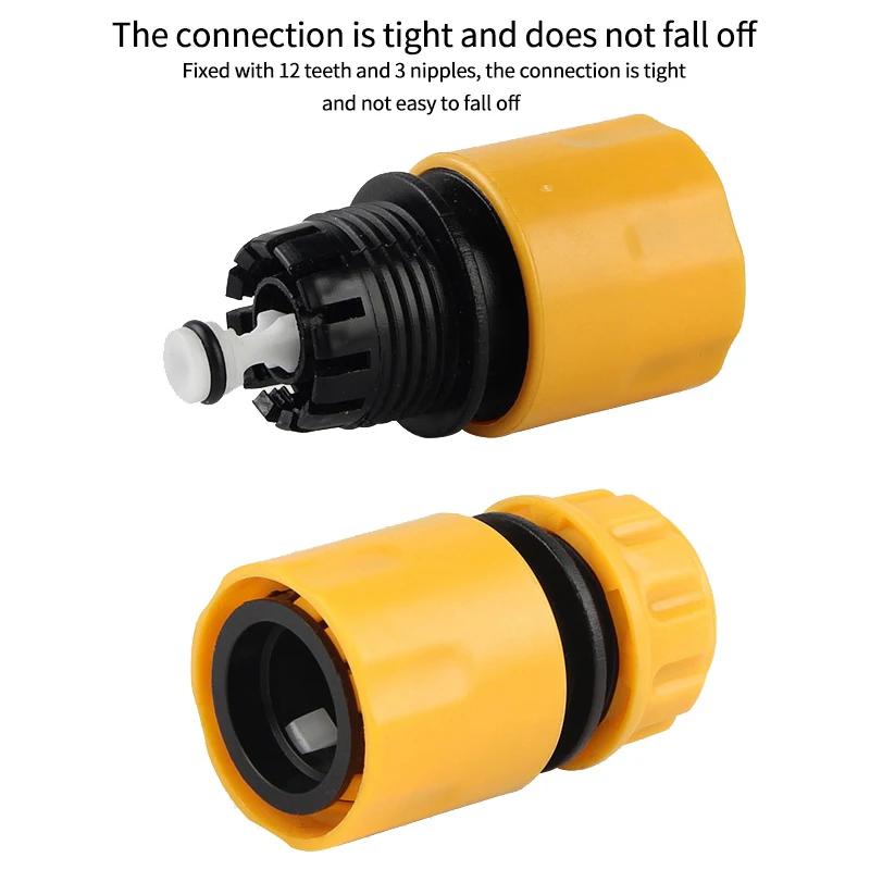 Garden Hose Quick Connector 1/2 3/4 3/8 1 Inch Pipe Tap Coupler Stop Water Connector 18/16mm Repair Joint Irrigation Pipe System