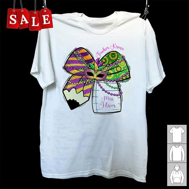 New Custom Mardi Gras Teacher Cotton Unisex S-5XL Shirt MD520 Unisex T-Shirt S