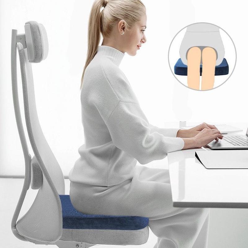 Ergonomic Memory Foam Office Seat Cushion Anti-Hemorrhoid Tailbone Pillow for Car And Chair Comfort Support