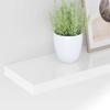 Floating Shelves Set 4 pcs High Gloss White 90 x 23.5 x 3.8 cm MDF