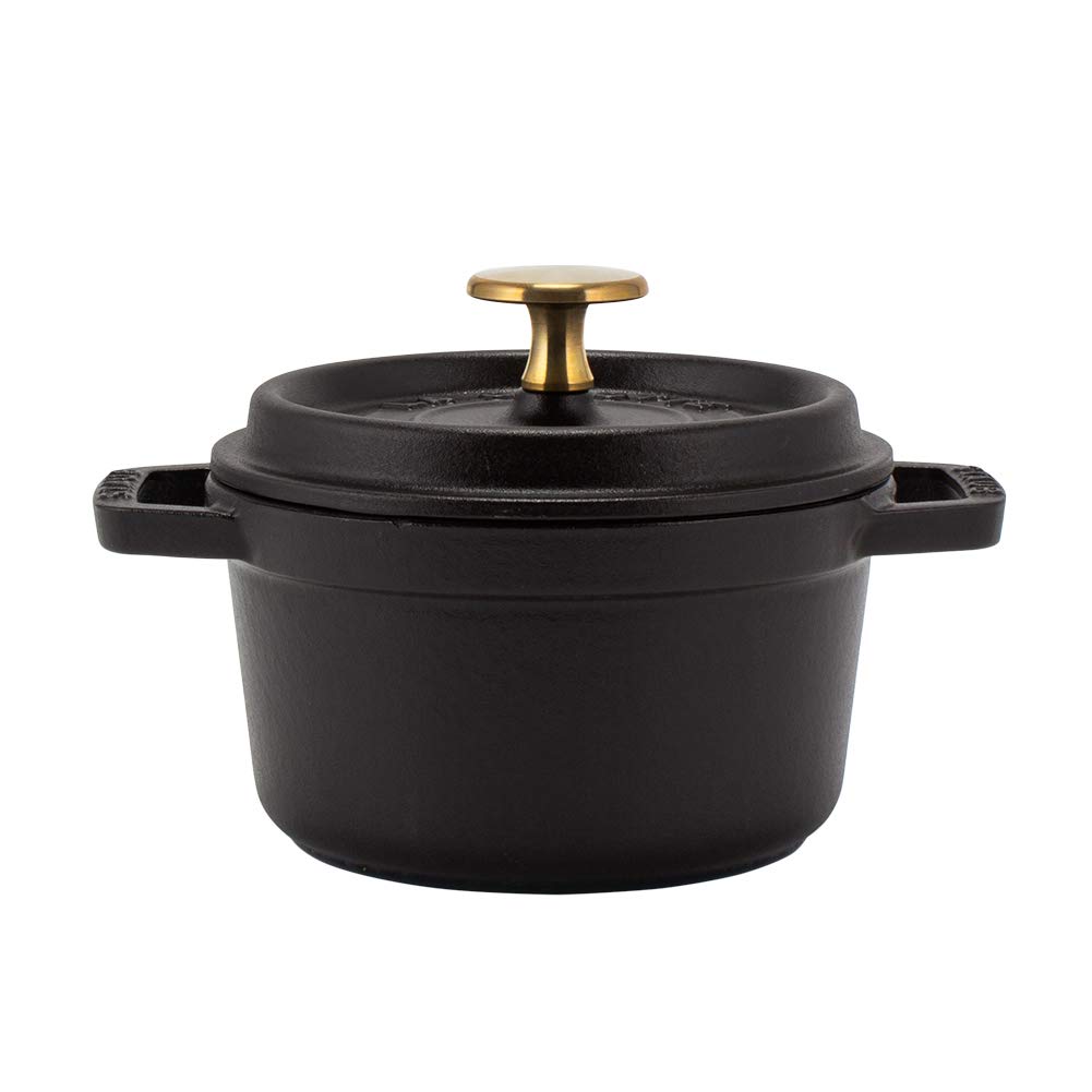 Staub Pico Round 1101425 Cocotte, 14cm, Black,