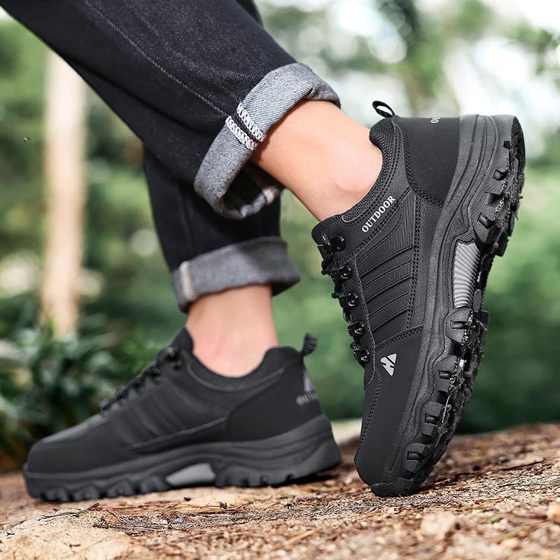 Hiking Shoes Men Outdoor Anti-slip Lace-up Low-top Shoes Men Shock-absorbing Comfortable Breathable Casual Sports Shoes Men