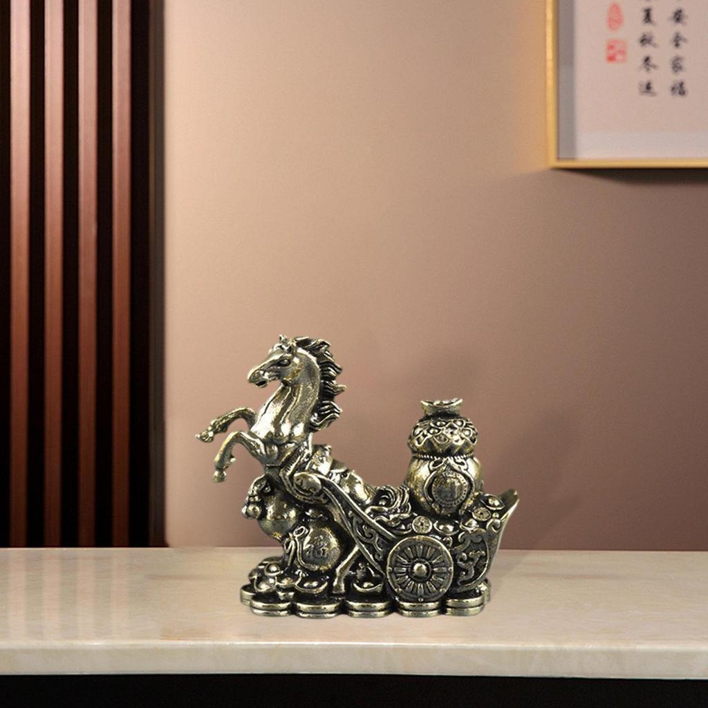 Pferdestatue Skulptur Chinesisches Jahr Dekoration für Schlafzimmer Büro Schreibtisch Schrank Bücherregal