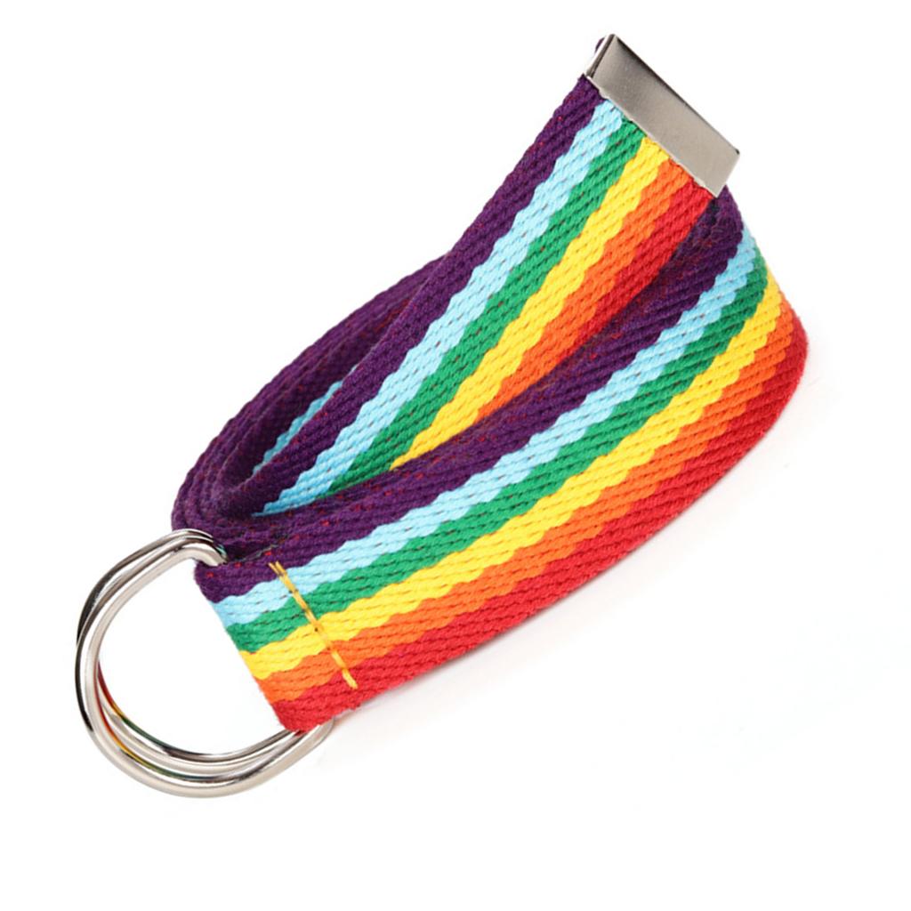 Braided Rainbow Waist Chain Belt for Women Prom Banquet Club Party Hot Girl Rainbow Elegant Woven Belt