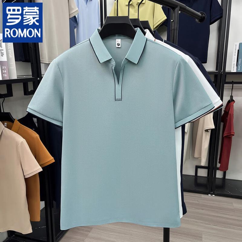 Romon Men s Summer Seamless Polo Shirt 3XL