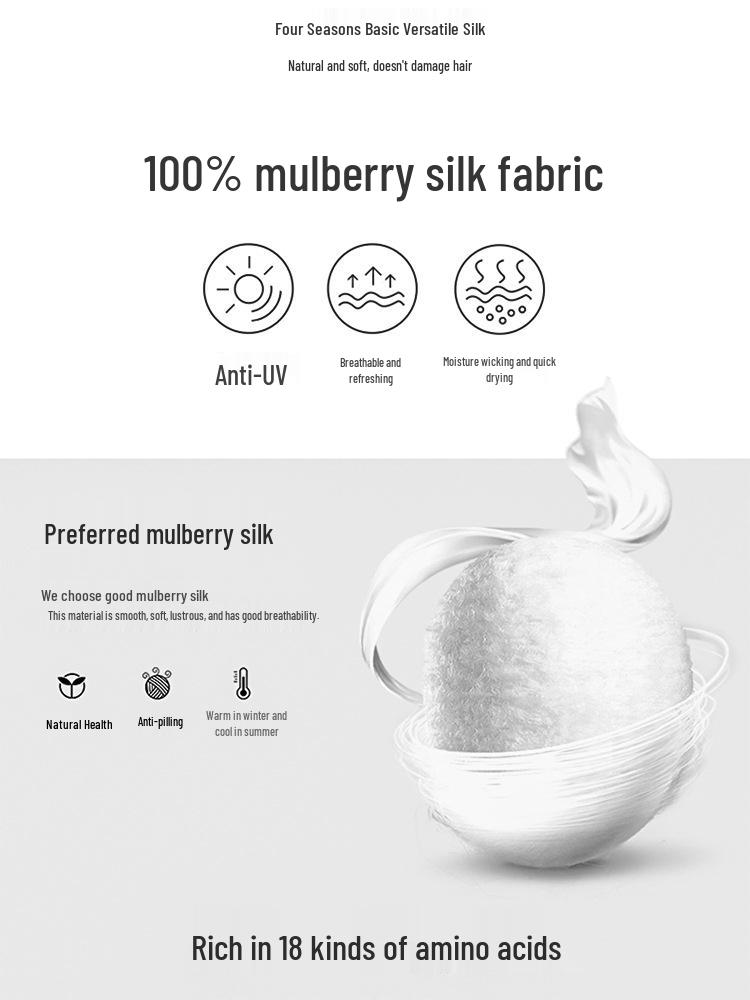 19 Momme Thick Silk Nightcap - 100% Mulberry Silk Hair Growth & Care Cap, Anti-Frizz Bath Cap for Dry Hair