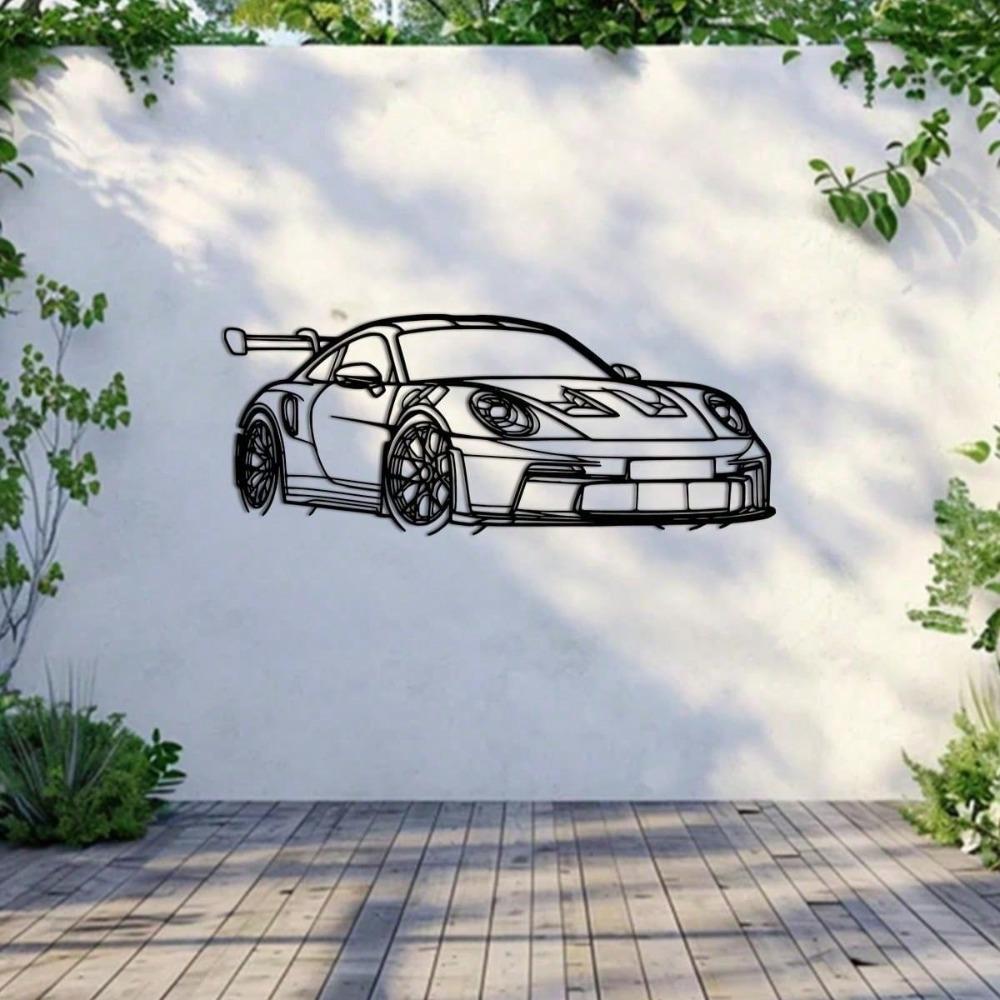 1Pc Metal Wall Art Car Sign 15.75x6.32 Inch Creative Modern Home Decor Gift