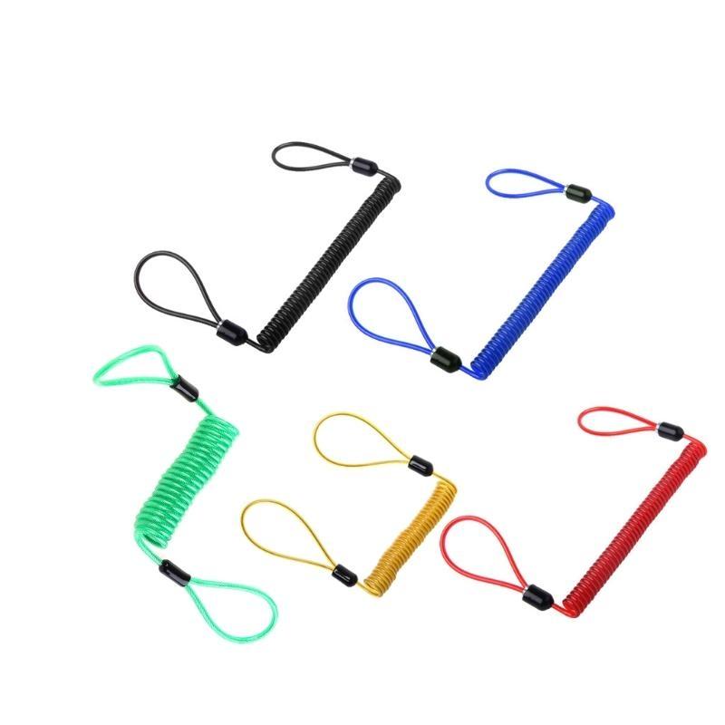 X7JF Motorcycle Disc Lock Cable Anti Theft Tools Helmet Warning Spring Wire