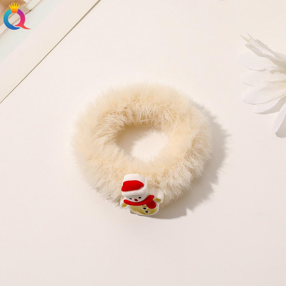 1 Pcs Christmas Headdress Plush Large Intestine Headband with High-end Feeling, Tied Hair Headband
