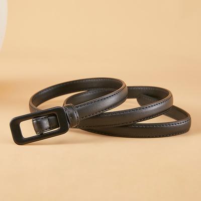Women's Belt New Fashion Dress Decorative Thin Belt Versatile Women's New Skirt Belt Smooth Buckle Belt
