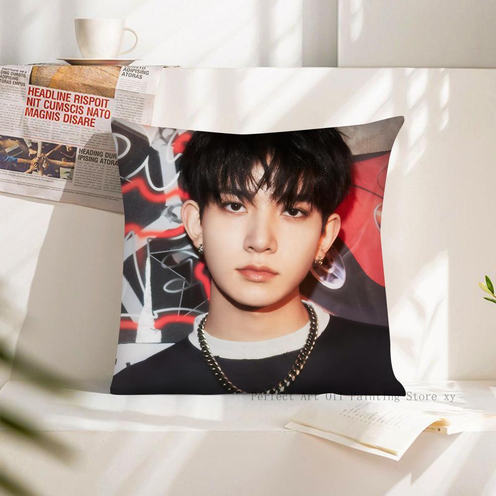 1 szt. Koreańska Grupa Kpop HEESEUNG Poszewka na Poduszkę Kwadratowa Poszewka na Poduszkę Dekoracja Sypialni Sofy Pokoju Codzienna Poszewka na Poduszkę