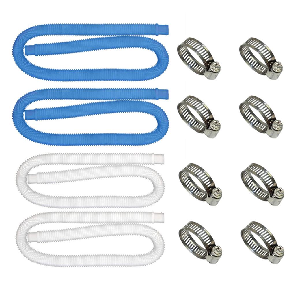 2pcs Inflatable Spa Pool Hose INTEX-Hose 1-1/4 Inch Accessory Hose For 300/330/530/1000 Gallon Pool Pumps Replacement Parts
