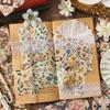 30-Sheet Vintage Floral Pattern Non-Adhesive Scrapbooking Paper, Retro Petal Designs, for DIY Crafts & Album Decoration