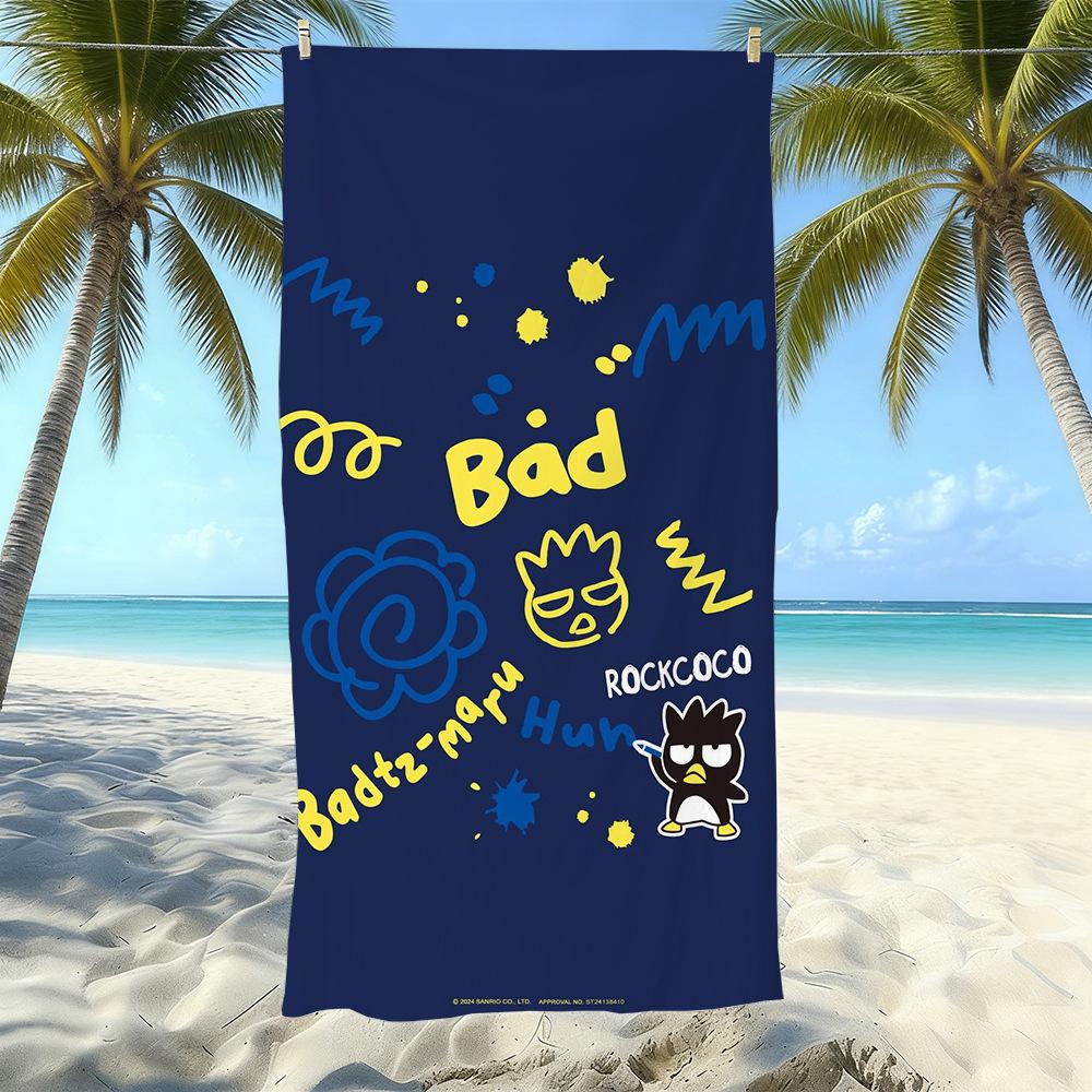 Cool Penguin Printed Beach Towel, Microfiber Quick-Drying Absorbent Seaside Vacation Swimming Towel 50x100