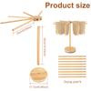 Rotary Pasta Drying Rack Wood Collapsible Detachable Kitchen Stand Dryer Tools Easy Installation Pasta Hanging Rack Portable
