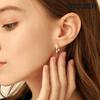 [Geiger Jewelry] Flat One-Touch Silver Earrings GISVEE034