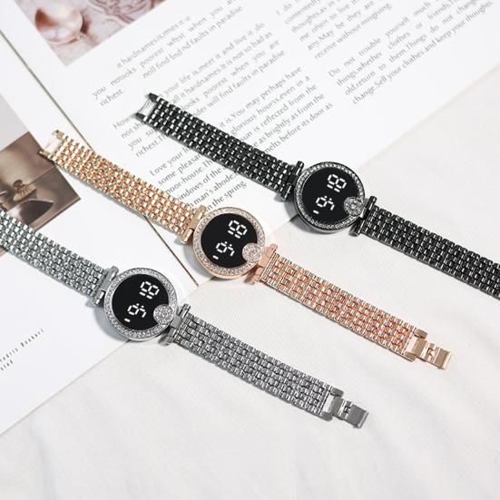 Zegarek Cyfrowy Życie Kontrola Dotykowa Causual Wodoodporny Wielofunkcyjny Unisex Okrągły Cyrkoniowy LED Cyfrowy