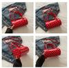 1Pc  New Summer Handbag Small Bag Bag Women's Premium Polka Dot Niche Pillow Bag Single Shoulder Messenger Bag