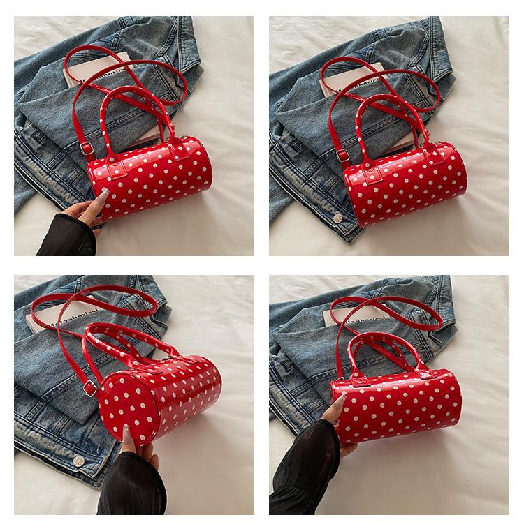1Pc  New Summer Handbag Small Bag Bag Women's Premium Polka Dot Niche Pillow Bag Single Shoulder Messenger Bag