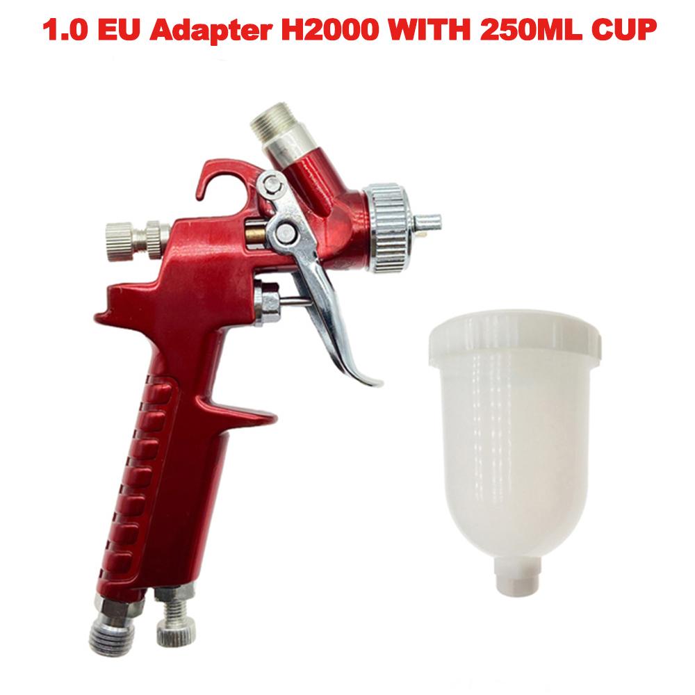 H-2000 HVLP Spray Gun 0.8/1.0mm Nozzle Mini Air Paint Spray Guns Airbrush For Painting Car Aerograph