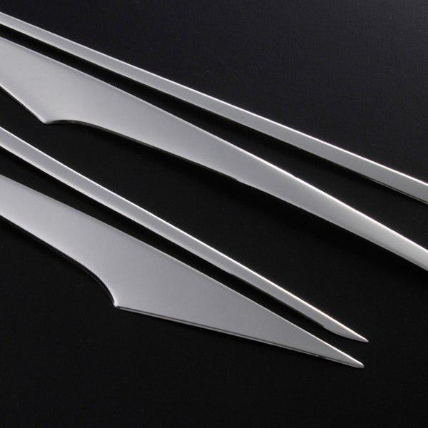 Set of 4 Stainless Steel Headlight Eyebrow Trims for Toyota Prius 40 Series