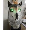 Simulated Wolf Glowing Latex Mask