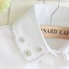 Perfect Match Fashion Womens False Fake Collar Tie Solid Chiffon Lapel Necklace Decoration Crochet Detachable Collar Female Shirt Collar