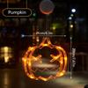Halloween LED Lights Battery-Powered Ghost Pumpkin Hanging Party Lights for Windows