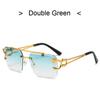 Luxury Square Sunglasses Man Woman Brand Designer Vintage Rimless Sun Glasses Male Female Fashion Retro Mirror Oculos De Sol