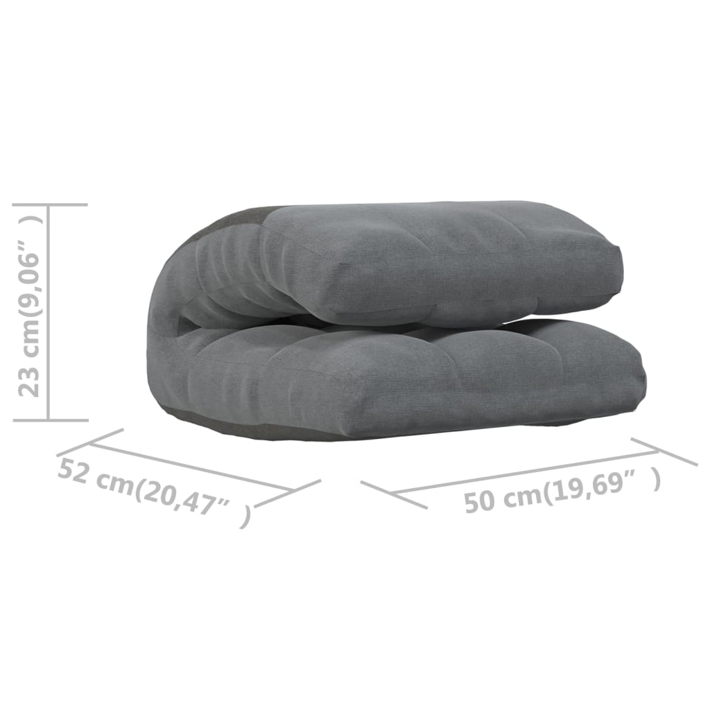 Floor Chair Foldable Light Grey Fabric