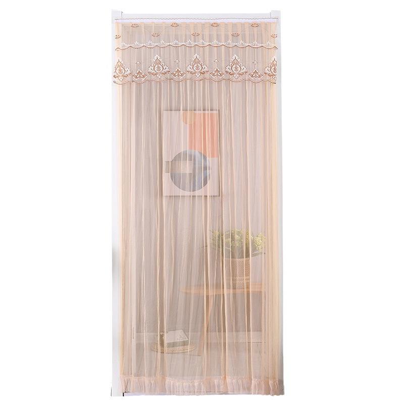 Rural Door Curtain Household Lace Anti-mosquito and Fly Bedroom Double-layer Screen Curtain No punch-free partition