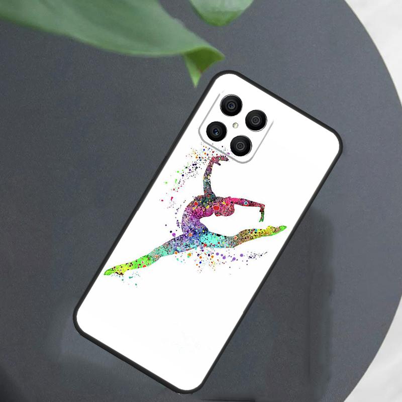 Gymnastics Watercolor Printing For Honor Magic 8 7 5 6 Pro Case For Honor 200 400 Lite 50 70 90 X8c X8b X9a X9b X9c X9d Win