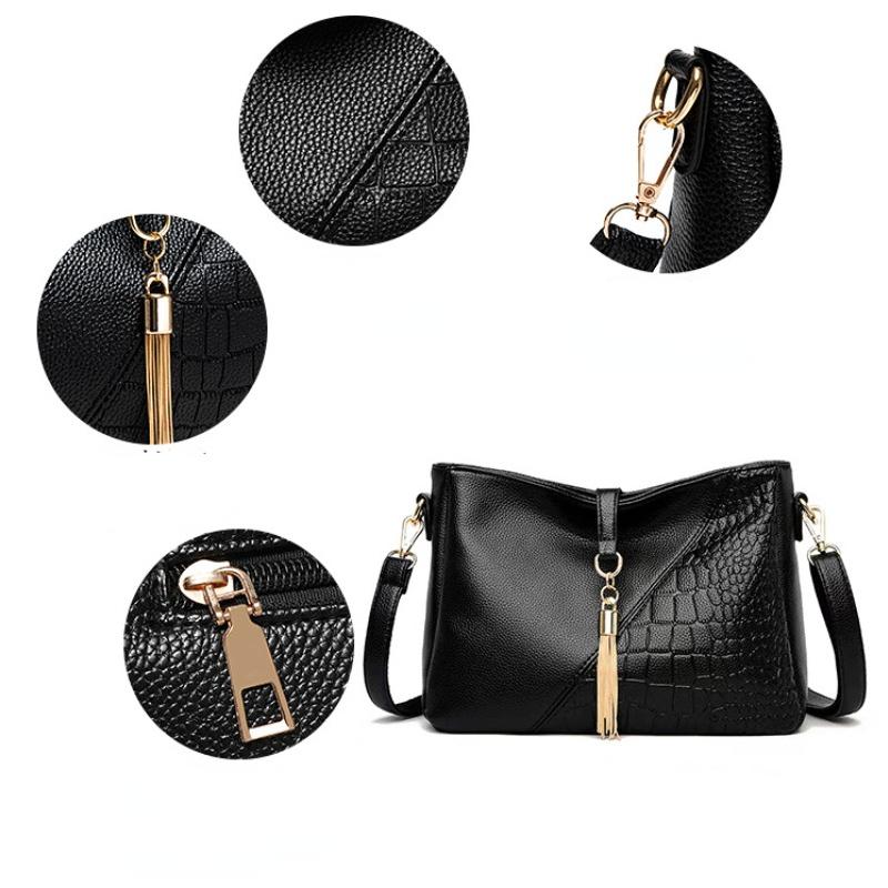 Soft Leather Bag for Women, New Fashionable Tassel Shoulder Bag, PU Leather Women's Crossbody Small Bag