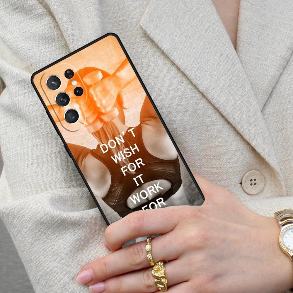 Cute Fitness Funny Lift Gym Cell Phone Case for Samsung Galaxy S26 Ultra S25 S24 S23 S22 S21 S20 Note10 Cover
