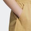 Adidas Originals Trefoil Od Shorts Solid Color Logo Embroidery Elastic Waist Loose Fit Regular Shorts Women Shorts Light-Gold White IK8603