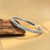 S999 Sterling Silver Heart Sutra Men's Adjustable Retro Bangle Bracelet - Perfect Gift for Him