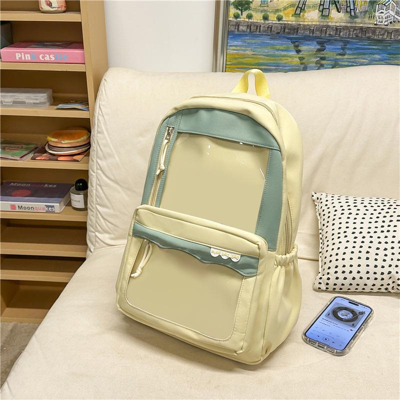 Schoolbag Schoolbag Junior High School Girls High Value Niche Two-dimensional Transparent Pain Bag Backpack Japanese Primary School Students Cartoon