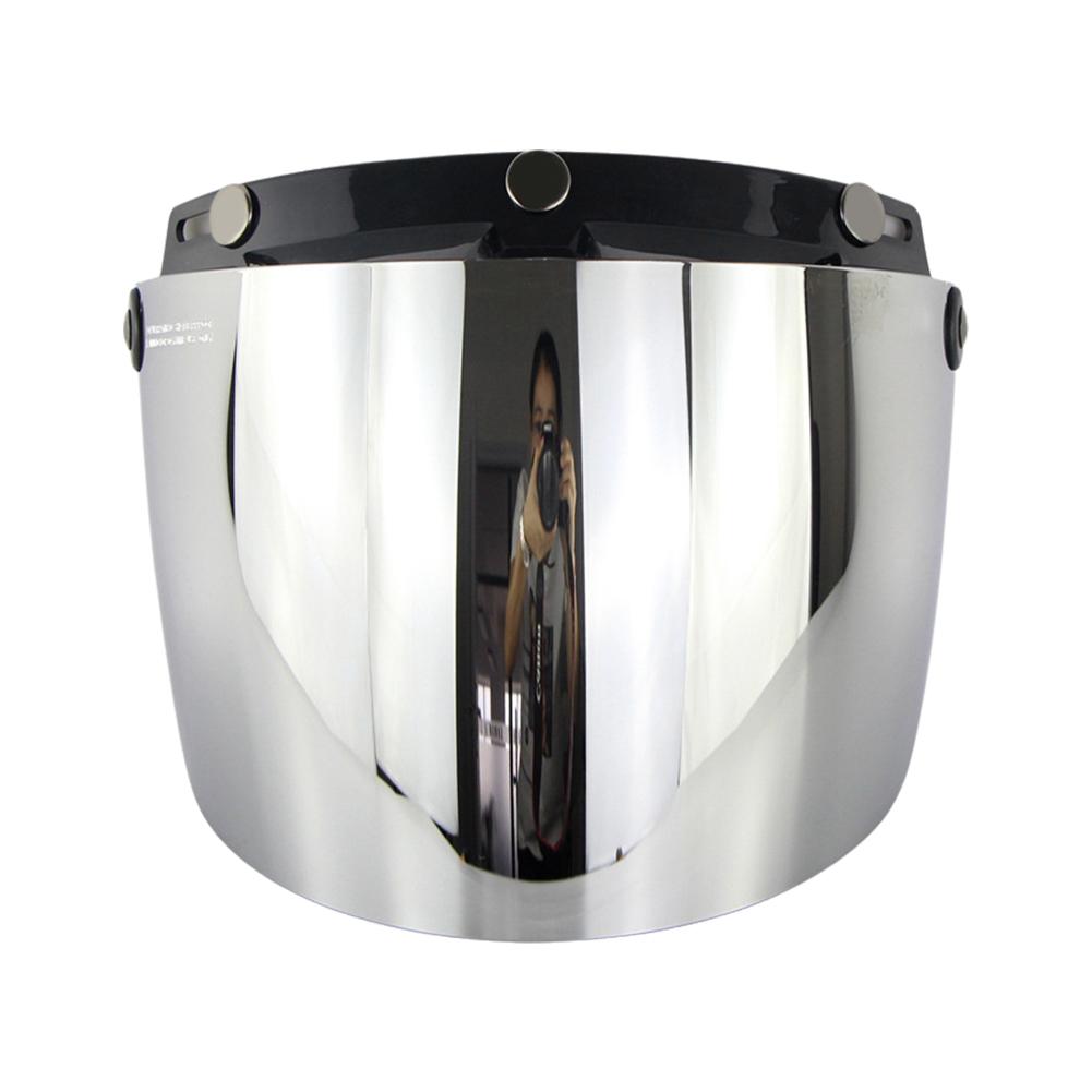 Motorcycle UV Protection Windproof Retro Fashion Sunshade Lens Gradient Change Universal 3-button Anti-scratch Helmet Windscreen