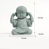 Sandstone Little Monk sculptures and figurines  Cute Home Room Office car Table decoration and accessories High quality gifts