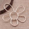 Large Hollow Flower Pendant Charms for DIY Craft Jewelry Making Supplies 48x42mm