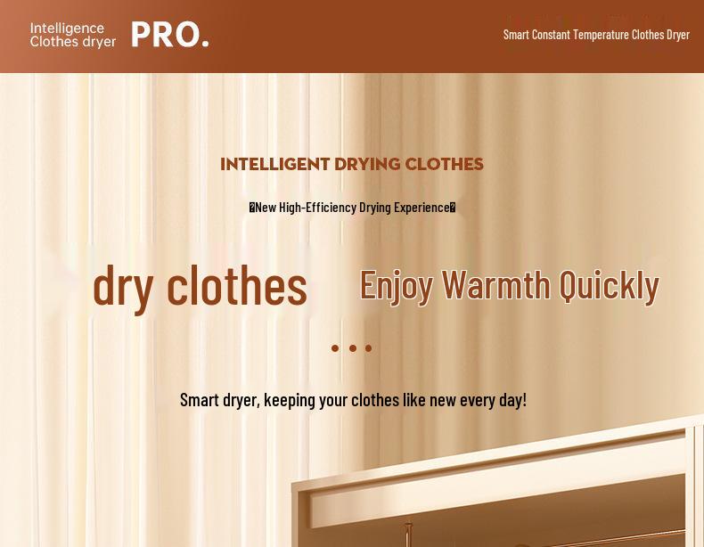 2025 Portable Travel Clothes Dryer with Washable Fan Timer for Cross-Border Use