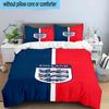 3pcs England Football Crest Printed Bedding Set Duvet Cover Closure Includes 1 Duvet Cover & 2 Pillowcases Bedding Sets Home Decor Gifts