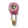 1 Set New Red Blue Adapter R134A Quick Coupler 90° Low & High Side AC Manifold