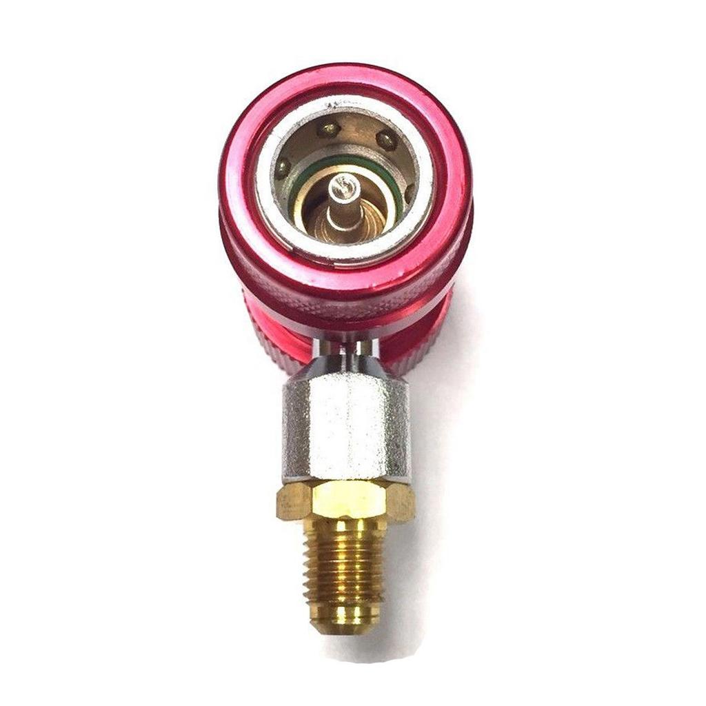 1 Set New Red Blue Adapter R134A Quick Coupler 90° Low & High Side AC Manifold