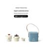 Portable Ceramic Tea Set: One Pot & Three Cups for Outdoor and Business Gifts