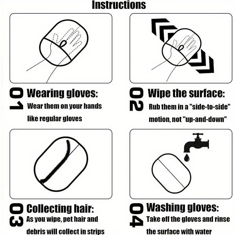 1/3/5PCS Pet Grooming Gloves Hair Remover Mitt Deshedding Brush for Cat Dog Rabbit Suitable for Long Short Curly Fur Types