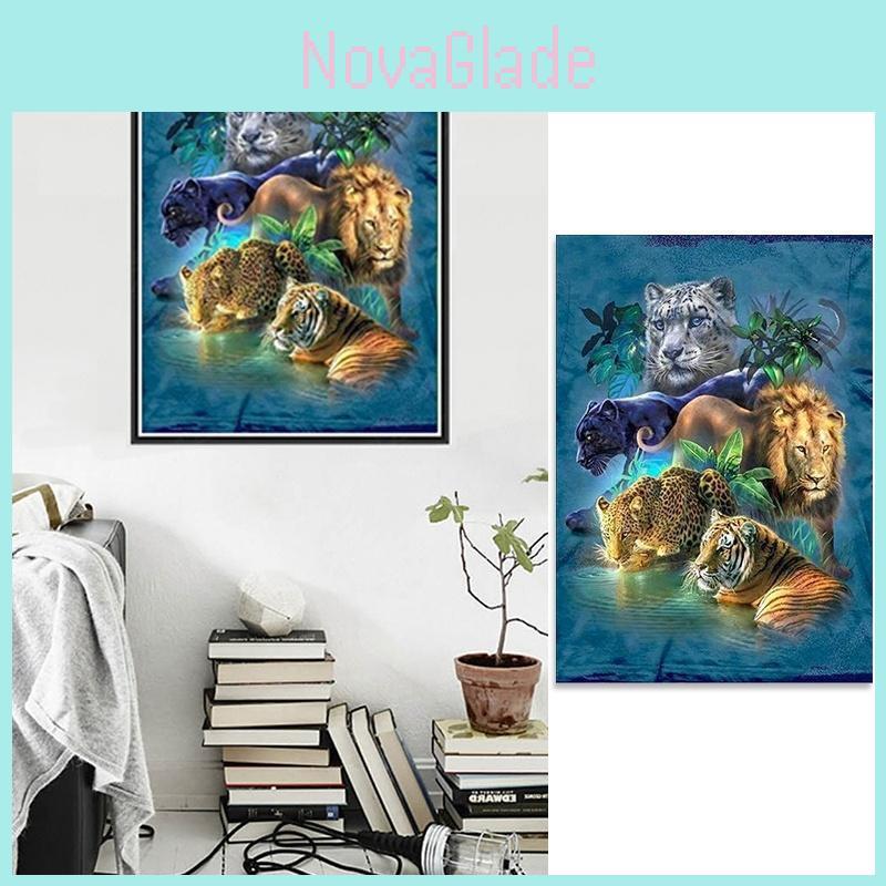Stunning Art Diy Four Sacred Beasts Full Drill Embroidery Canvas