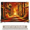 1 piece of 2D background fabric, a colorful forest path in autumn, suitable for living room, bedroom and office.
